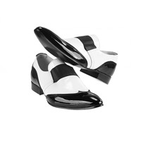 Pánska obuv 355/01 Nero bianco vernice