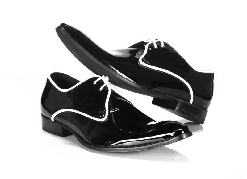 Pánska Obuv 323B/01 Nero vernice/ bianco